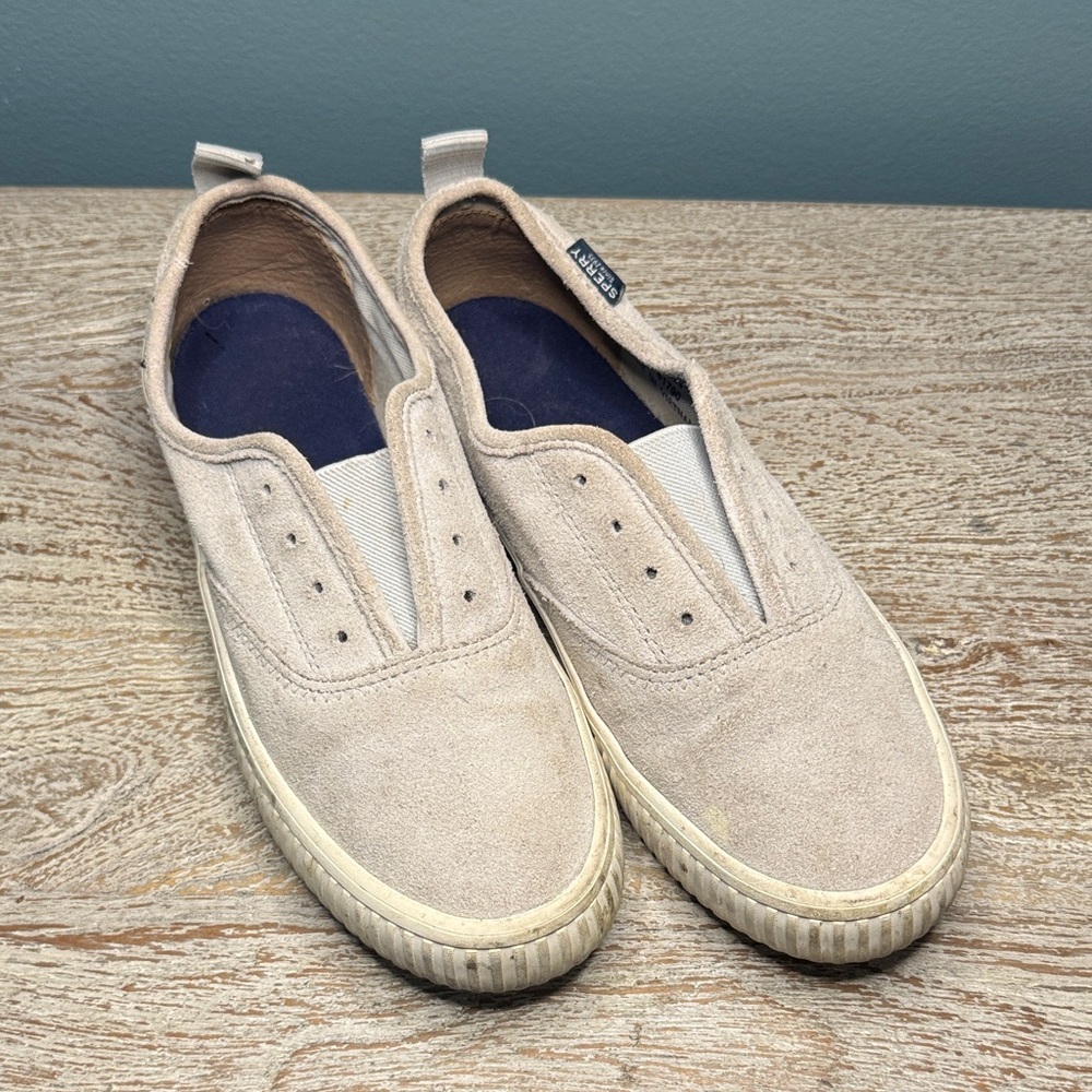 Sperry Light Beige Slip-On Sneakers